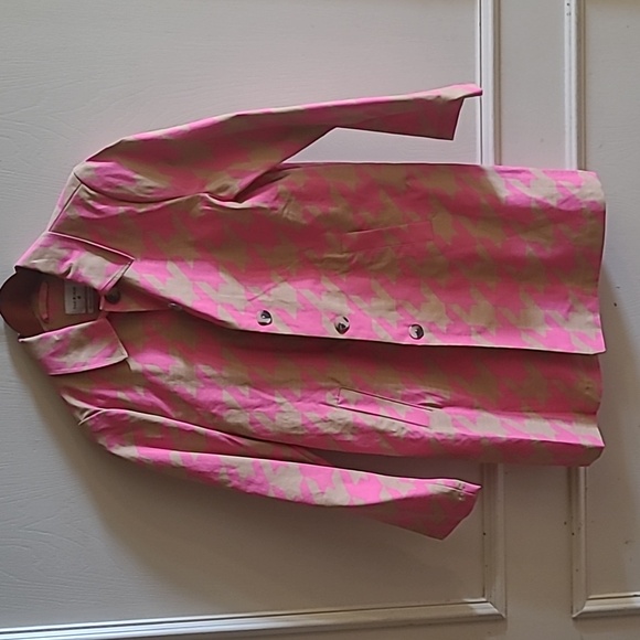 NWOT Isaac Mizrahi Pink Houndstooth Jacket Target 20th Anniversary Womens Sz S - Picture 4 of 8